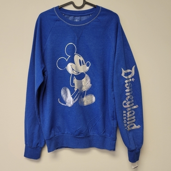 Disneyland Mickey Mouse Wishes Come True Sweatshirt Blue S - Picture 2 of 10